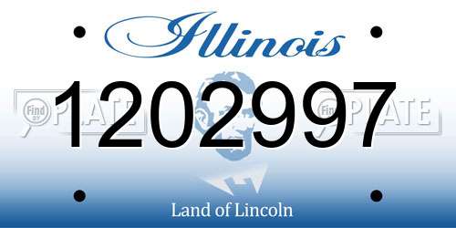 1202997 Illinois License Plate
