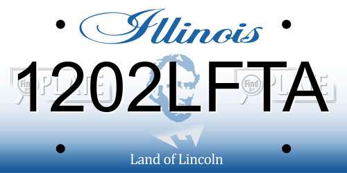 1202LFTA Illinois License Plate