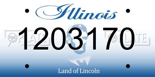 1203170 Illinois License Plate