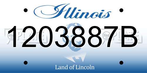 1203887B Illinois License Plate