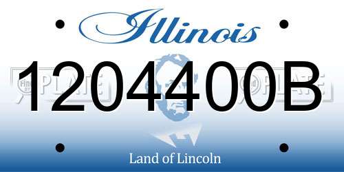 1204400B Illinois License Plate