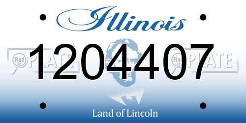 1204407 Illinois License Plate