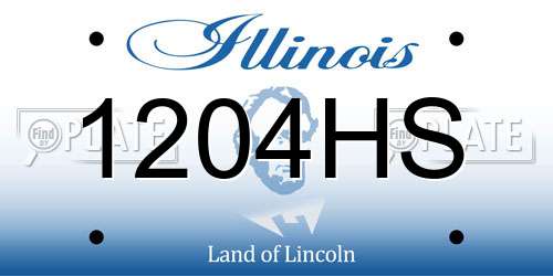 1204HS Illinois License Plate