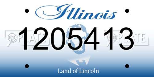 1205413 Illinois License Plate