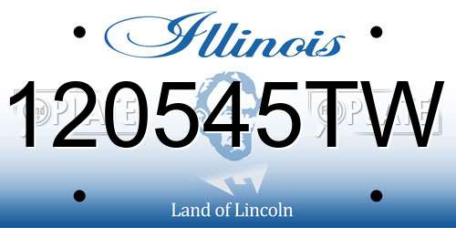 120545TW Illinois License Plate