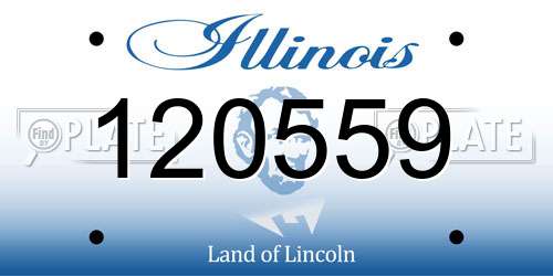 120559 Illinois License Plate