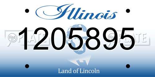 1205895 Illinois License Plate