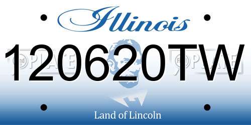 120620TW Illinois License Plate