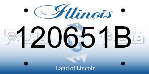 120651B Illinois License Plate