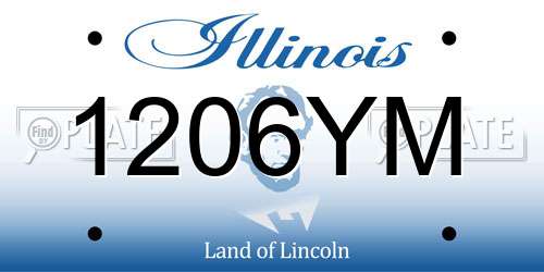 1206YM Illinois License Plate