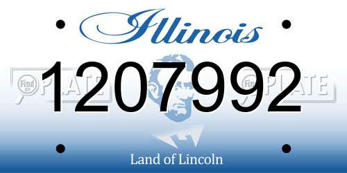 1207992 Illinois License Plate