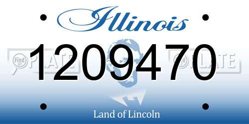1209470 Illinois License Plate