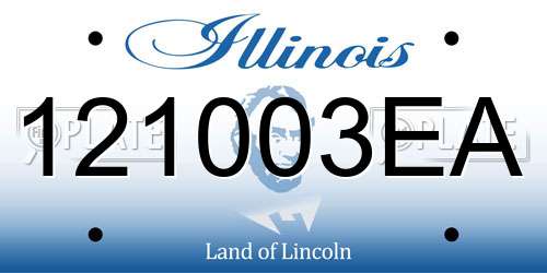 121003EA Illinois License Plate