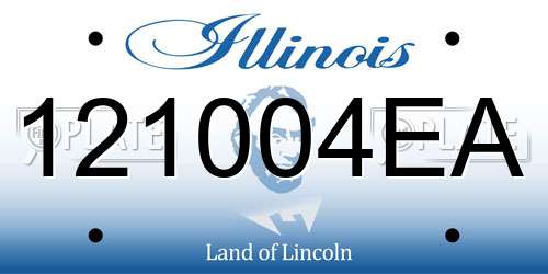 121004EA Illinois License Plate