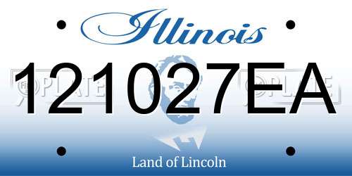 121027EA Illinois License Plate