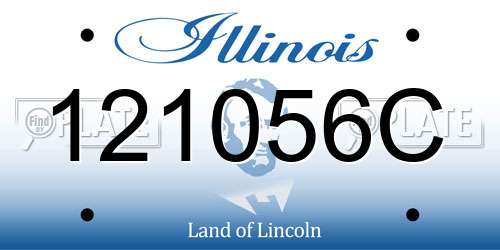 121056C Illinois License Plate