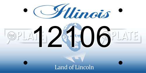 12106 Illinois License Plate