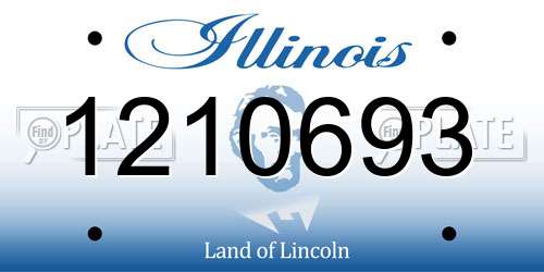 1210693 Illinois License Plate