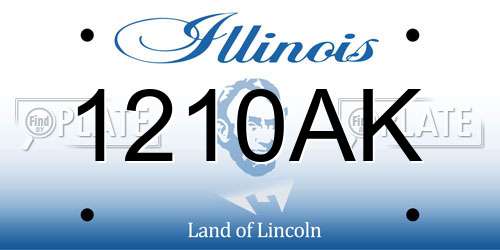 1210AK Illinois License Plate