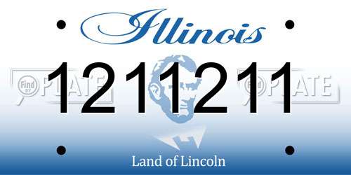 1211211 Illinois License Plate
