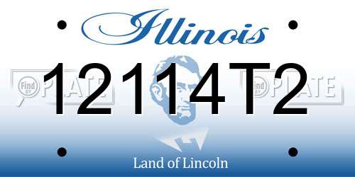 12114T2 Illinois License Plate