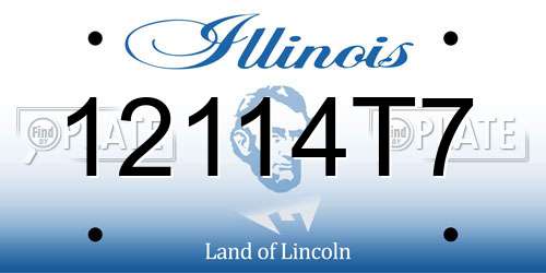 12114T7 Illinois License Plate