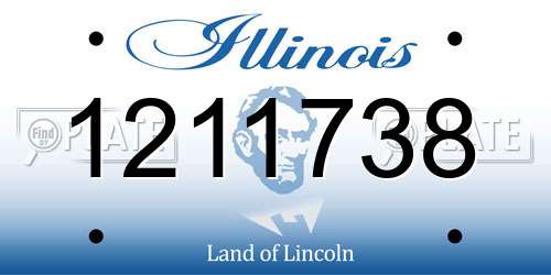 1211738 Illinois License Plate