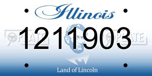 1211903 Illinois License Plate