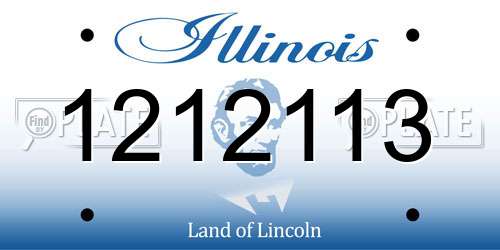 1212113 Illinois License Plate