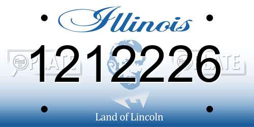 1212226 Illinois License Plate
