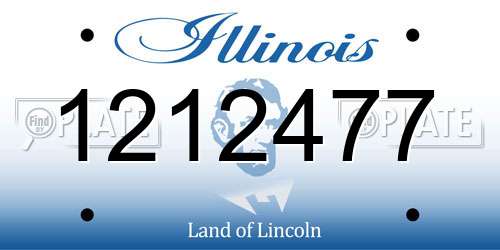 1212477 Illinois License Plate