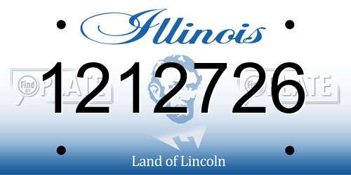 1212726 Illinois License Plate
