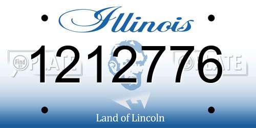1212776 Illinois License Plate
