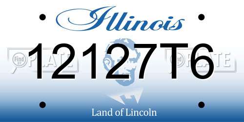 12127T6 Illinois License Plate