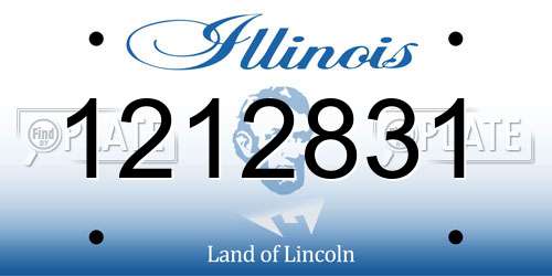 1212831 Illinois License Plate
