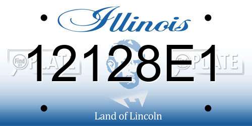 12128E1 Illinois License Plate