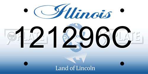 121296C Illinois License Plate