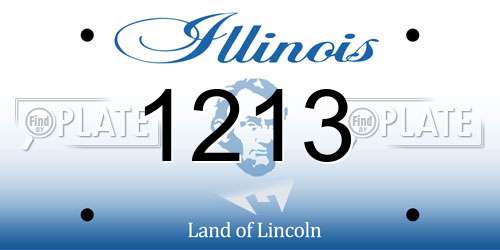 1213 Illinois License Plate