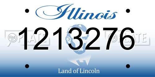 1213276 Illinois License Plate