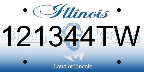 121344TW Illinois License Plate