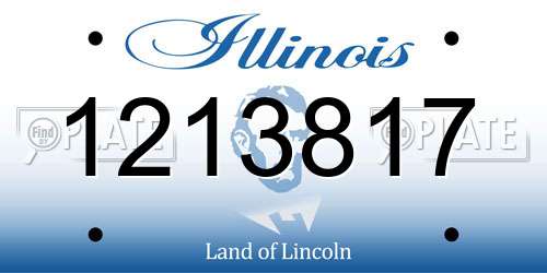 1213817 Illinois License Plate