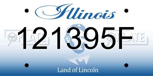121395F Illinois License Plate