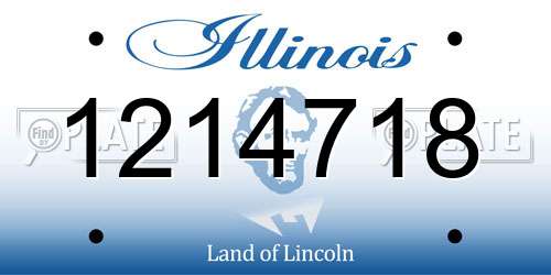 1214718 Illinois License Plate
