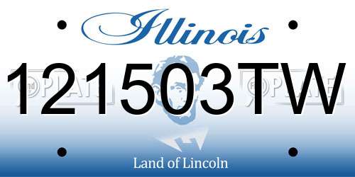 121503TW Illinois License Plate