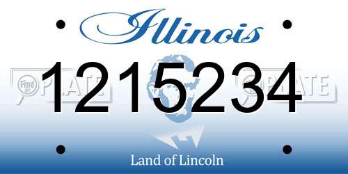1215234 Illinois License Plate
