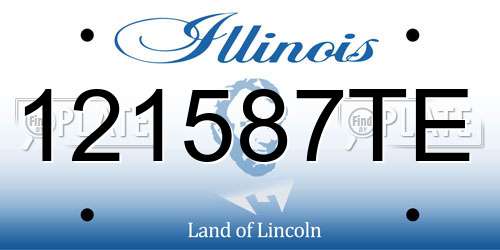 121587TE Illinois License Plate