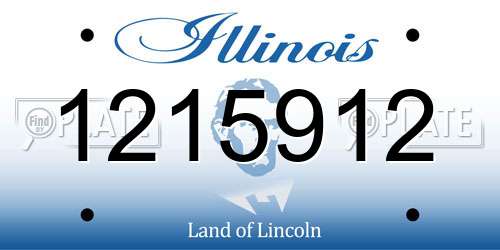 1215912 Illinois License Plate