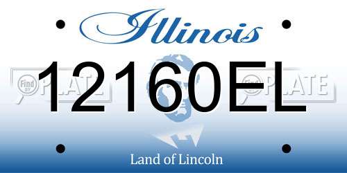 12160EL Illinois License Plate