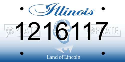1216117 Illinois License Plate