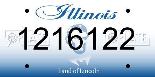 1216122 Illinois License Plate
